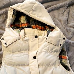 White puffer vest